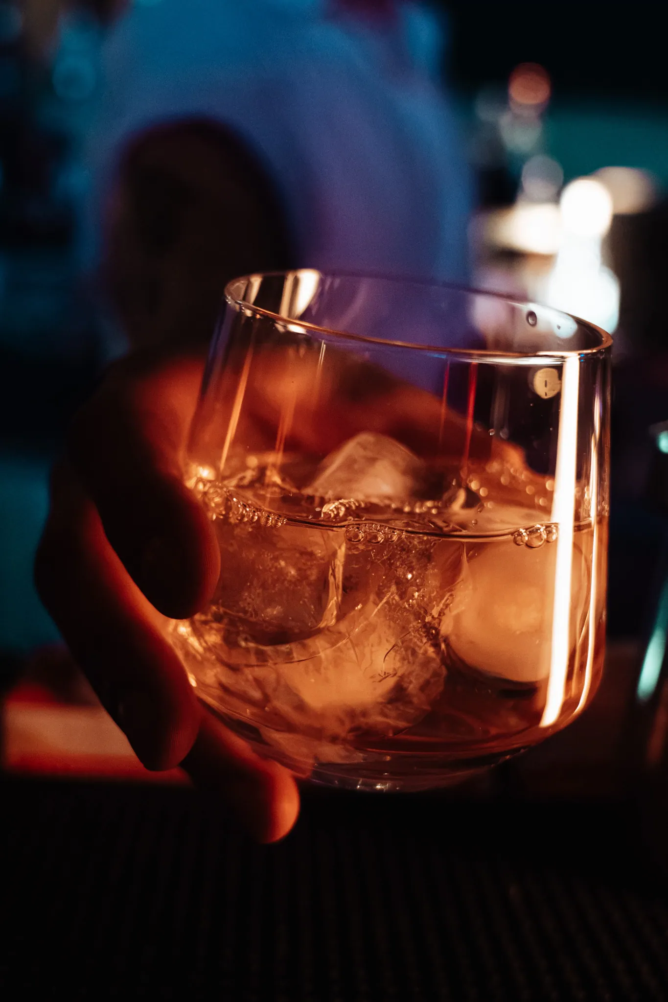 Nasim signature drink, presented by a bartender
